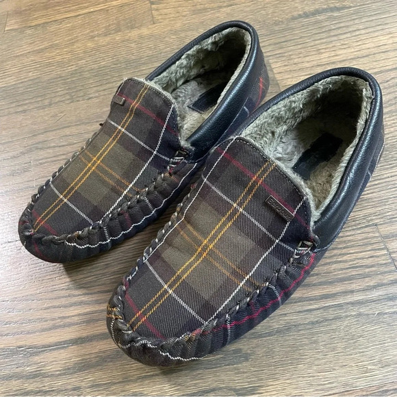 Barbour Monty Moccasin Slippers - Men's Size 8 - Picture 1 of 12